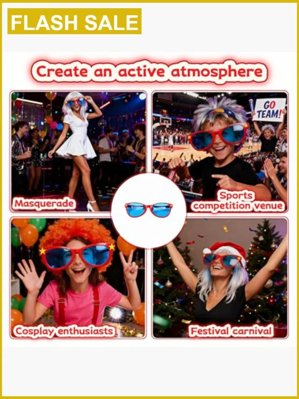 Giant Oversized Novelty Sunglasses for Parties, Cosplay & Events - Durable